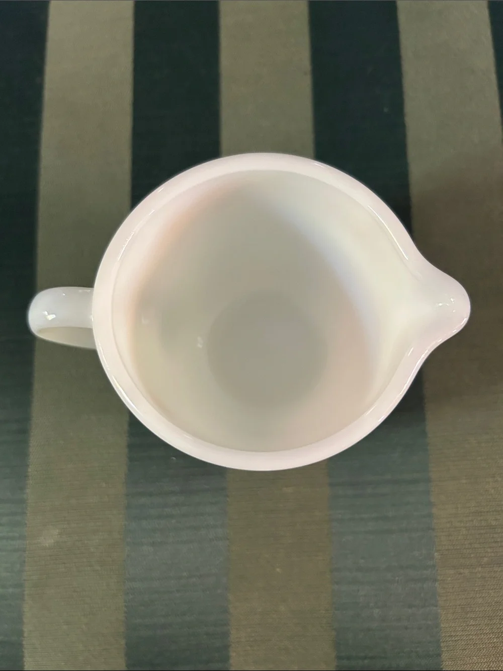 Pyrex White Creamer with Yellow Floral Motif